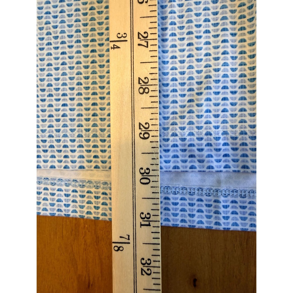 Johnnie-O Performance Polo Shirt Mens XL Blue White Geometric Print Golf UPF 50 - Picture 3 of 6